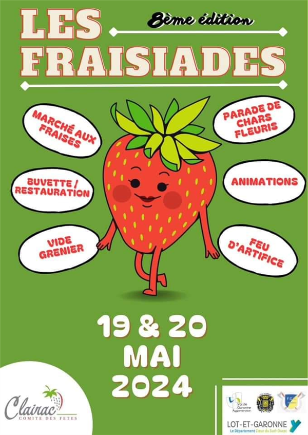 Les Fraisiades de Clairac, fête de la fraise et des produits locaux