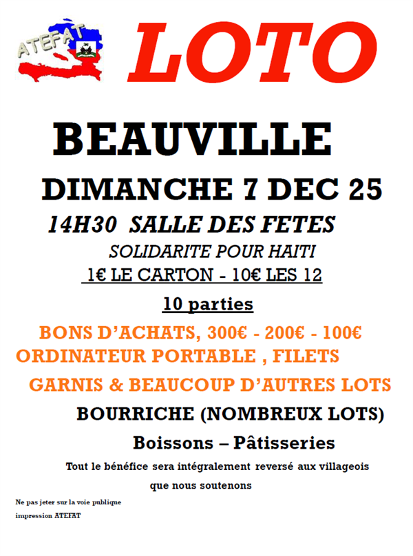 Loto solidaire à Beauville