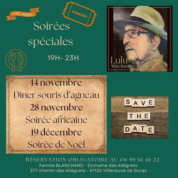 Soirée vins charcuterie et fromage au Domaine des Allégrets