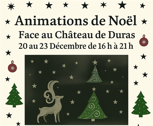Animations avant Noël à Duras