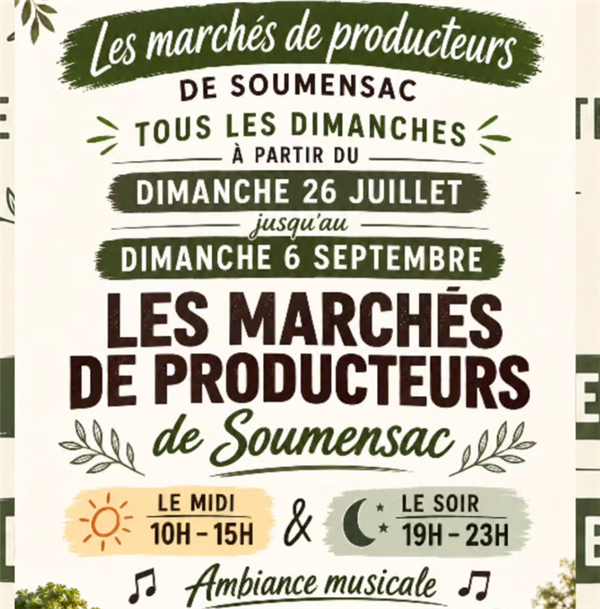 Les Marchés Gourmands de Soumensac de l'été