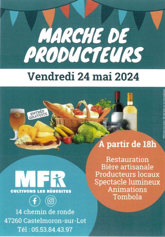 Marché de producteurs de la MFR Le 24 mai 2024