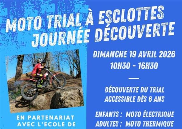 Découverte moto trial à Esclottes