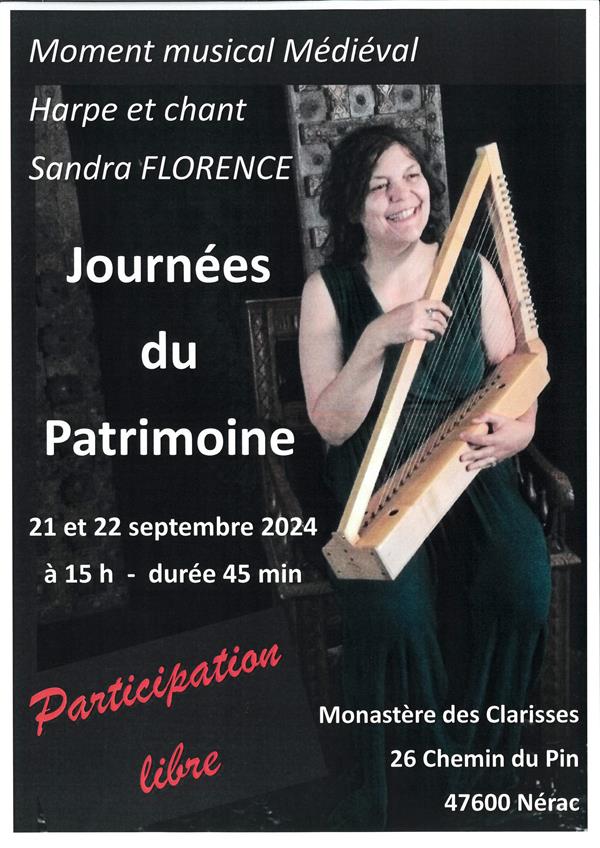 Moment musical médiéval - Harpe et chant - Sandra Florence