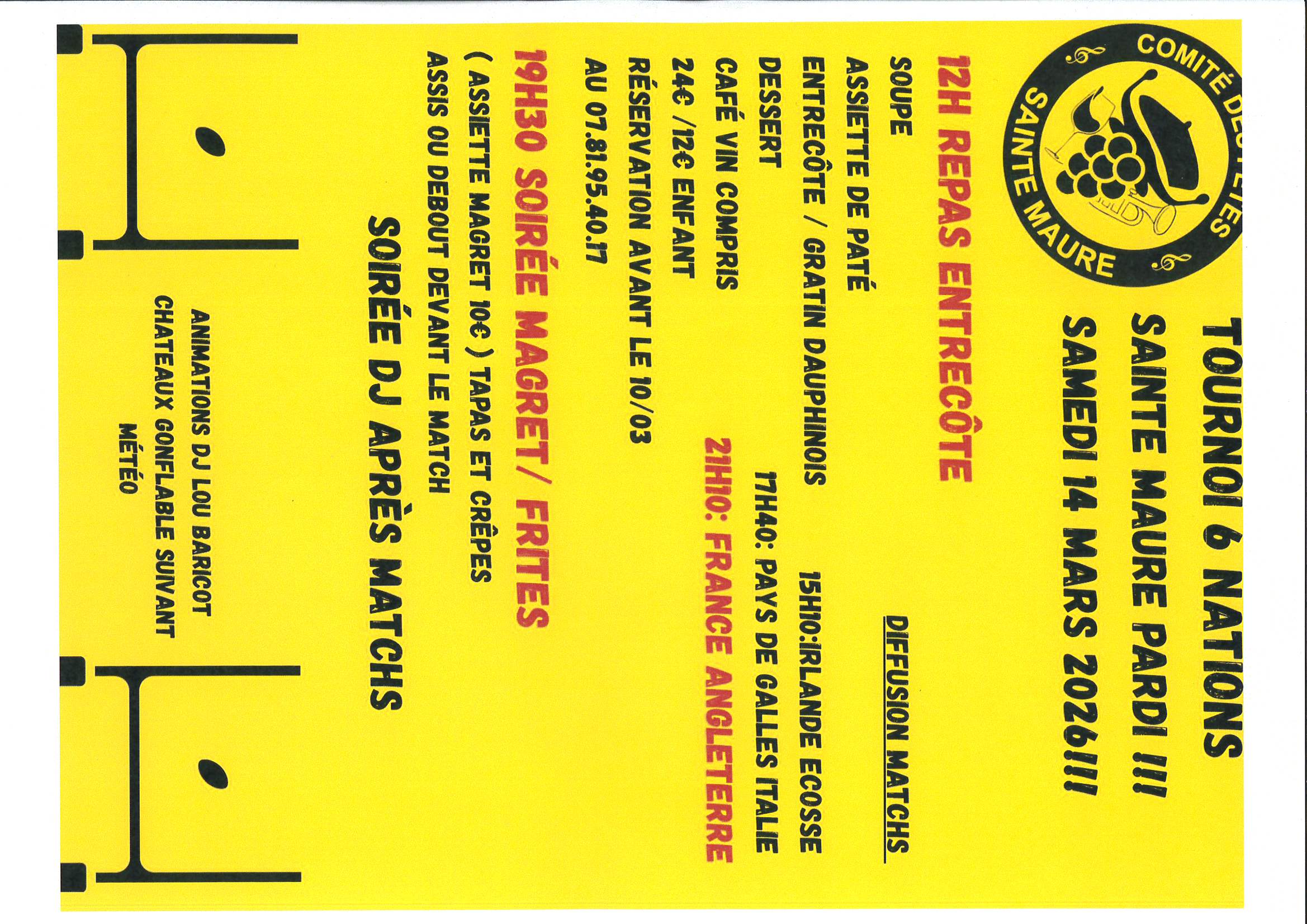 Sainte Maure Pardi !!! Tournoi 6 nations