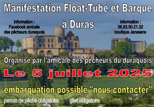 Journée pêche sur le Dropt Float-tube et barque