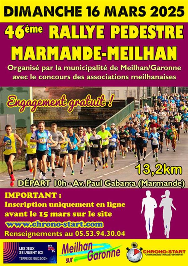 Le 46ème rallye pédestre Marmande-Meilhan Le 16 mars 2025