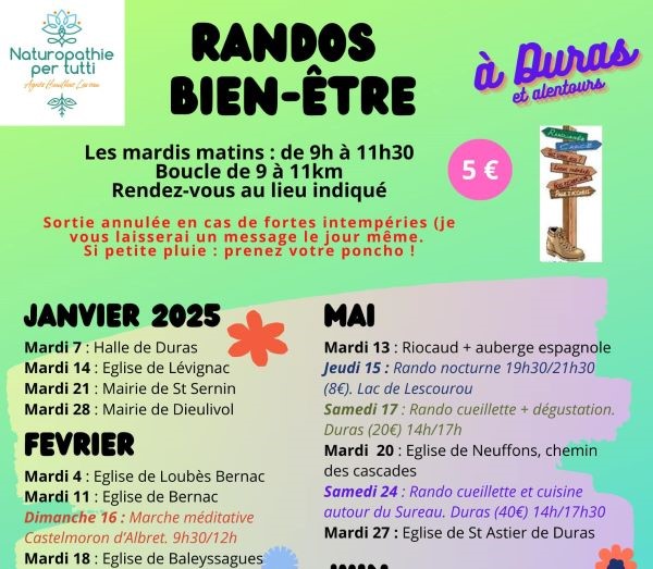 Rando marche sportive autour de Duras 