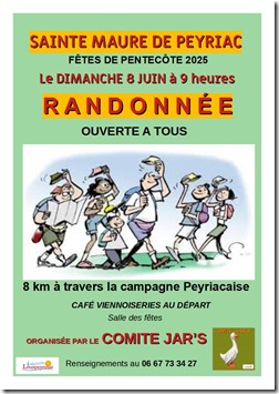 Randonnée pedestre à Sainte-Maure de Peyriac