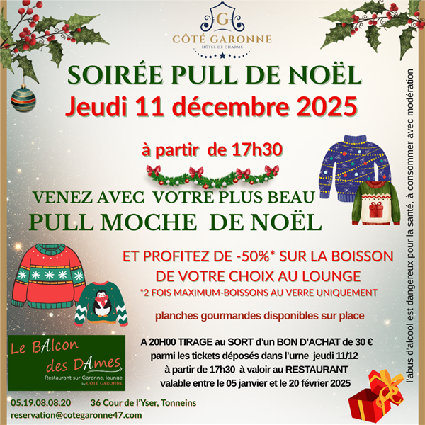 Soirée Pull Moche au Balcon des Dames