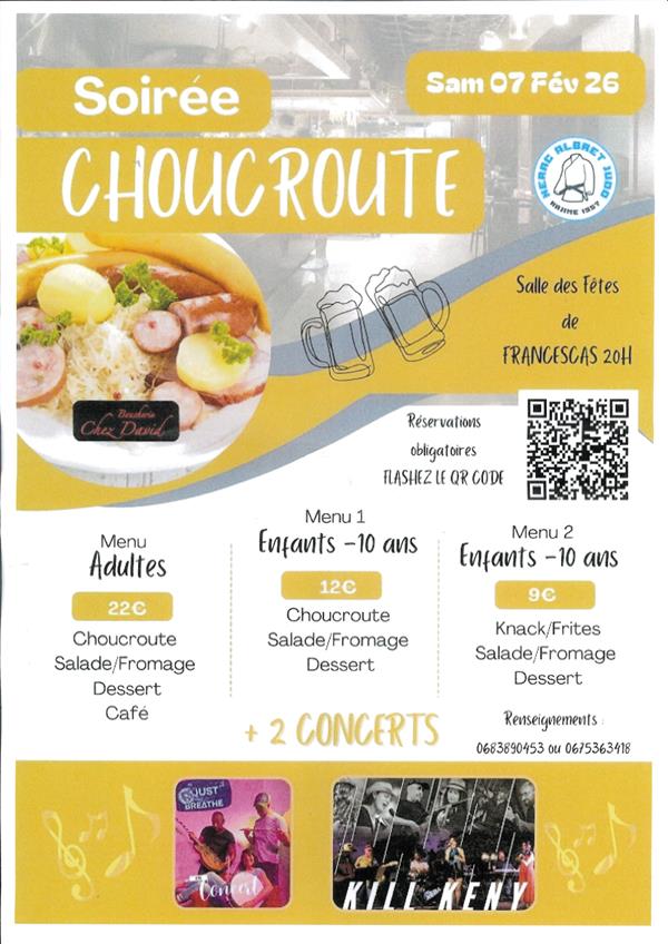 Soirée choucroute et concerts