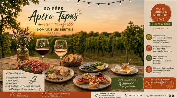 Soirées Apéro-Tapas aux Bertins