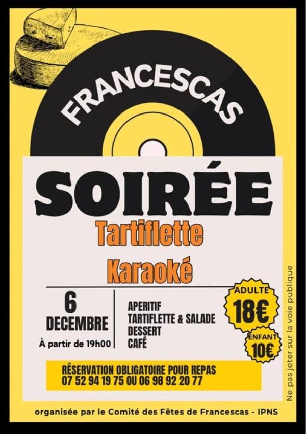 Soirée Tartiflette et Karaoké