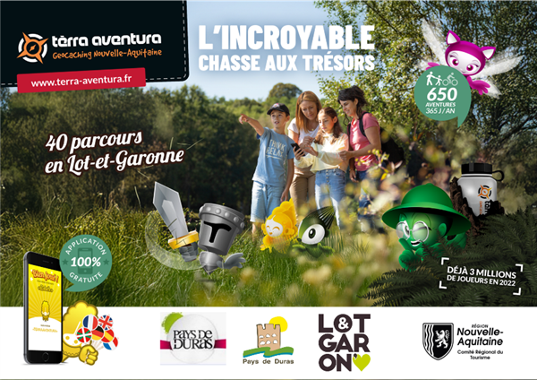 Parcours géocaching Terra Aventura à Duras, Loubès Bernac et Allemans du Dropt