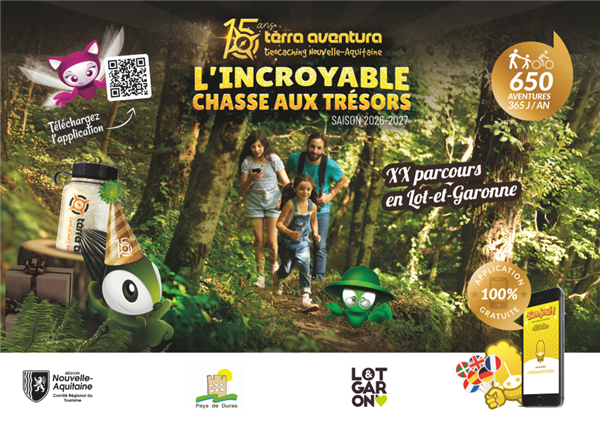 Parcours géocaching Terra Aventura à Duras, Loubès Bernac et Allemans du Dropt