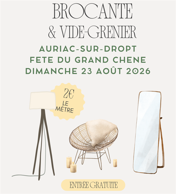 Vide-greniers durant la Fête du Grand chêne 