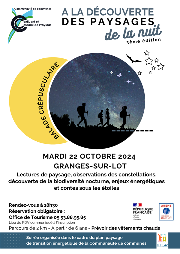 A la découverte des paysages de la nuit - balade crépusculaire Le 22 oct 2024