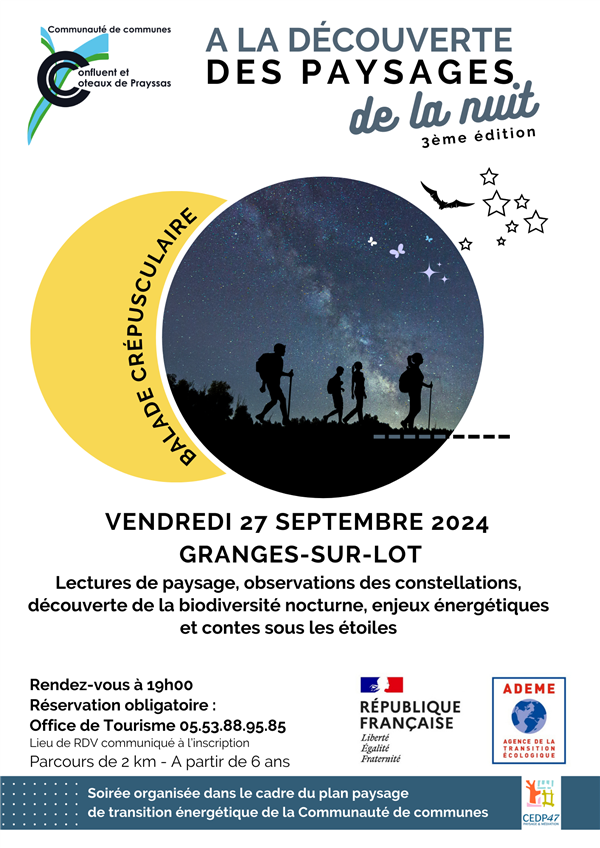 A la découverte des paysages de la nuit - balade crépusculaire Le 27 sept 2024