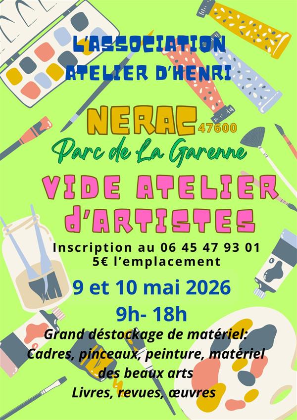 Vide atelier d'artistes