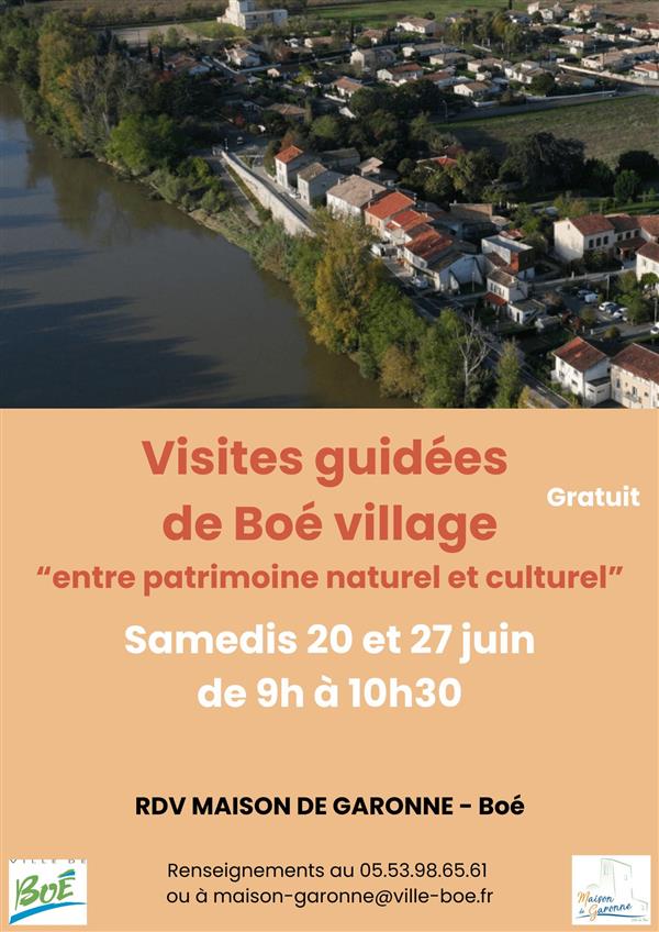 Visite guidée de Boé village 