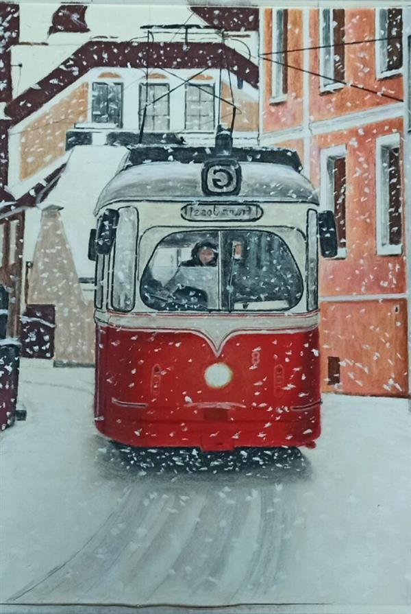 Exposition - "Rouge Tramway et Reflets de Route" de Marcel ESTABLET