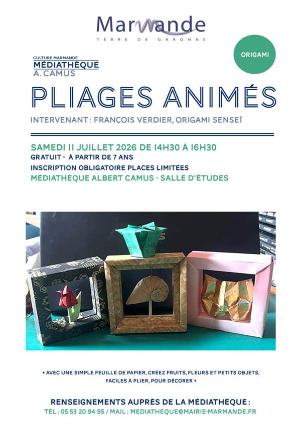 Atelier Origami - Pliages animés