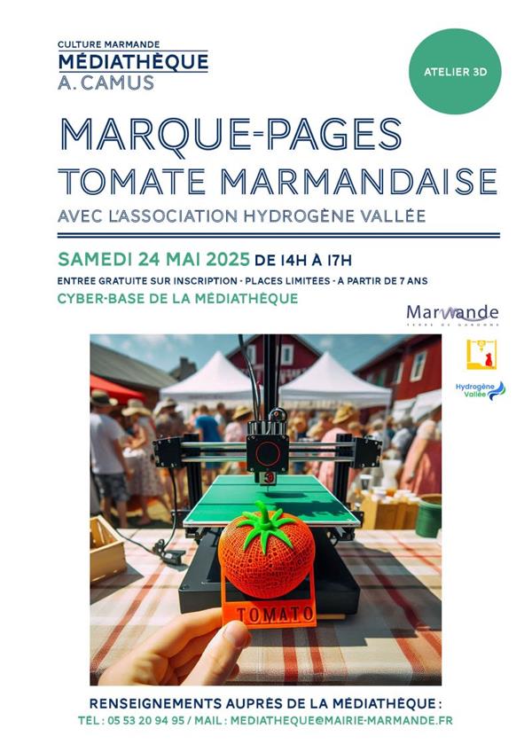 Atelier 3D - Marque-Pages Tomate Marmandaise