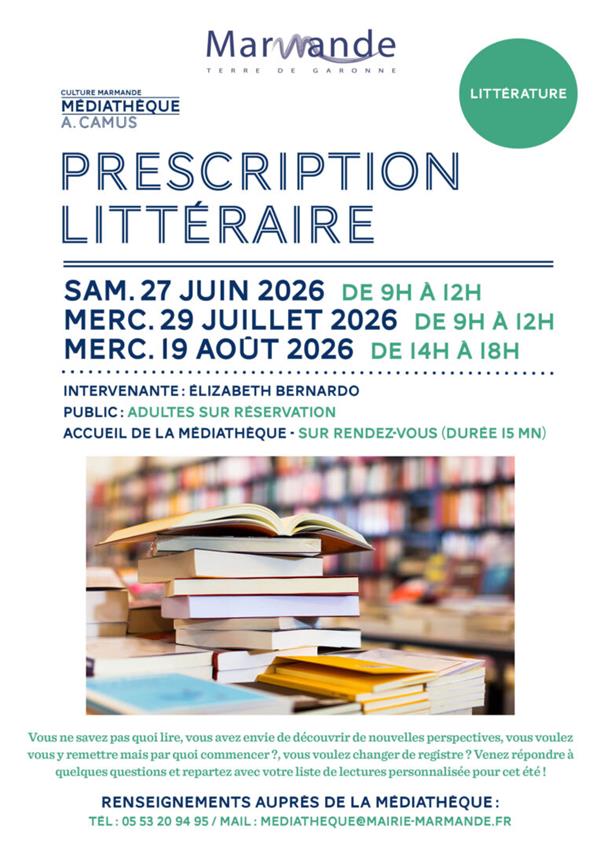 Presscription littéraire à la médiathèque Albert Camus