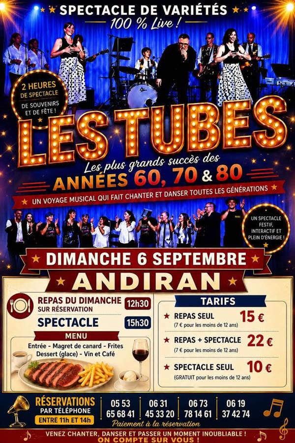 Les tubes des années 60, 70, 80 à Andiran