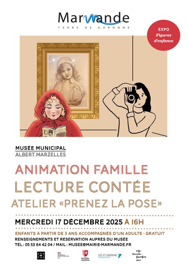 Animation Famille au Musée Marzelles - Lecture contée atelier "Prenez la pose"