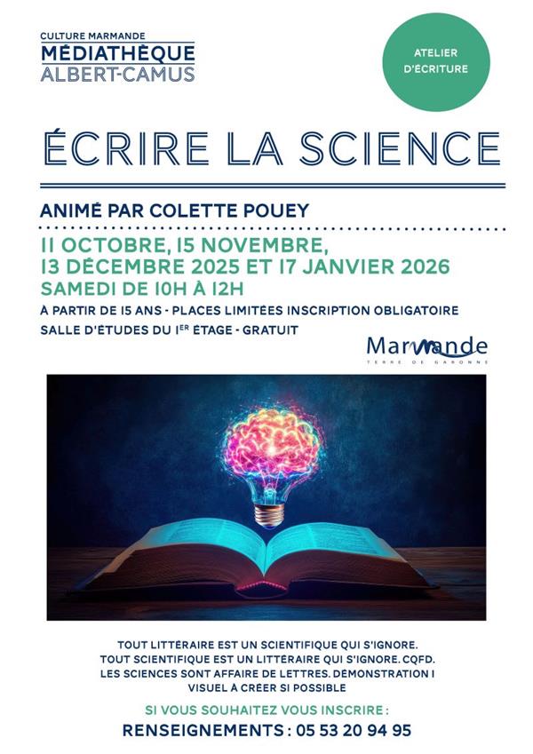Atelier d'écriture - "Ecrire la Science " à la Médiathèque