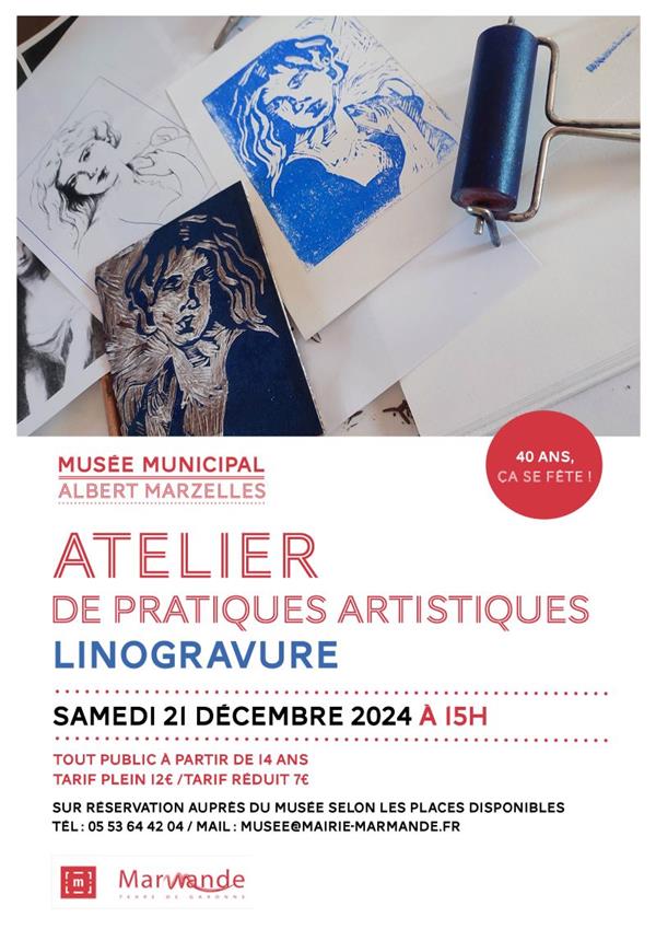 Atelier de pratiques artisitiques : Linogravure