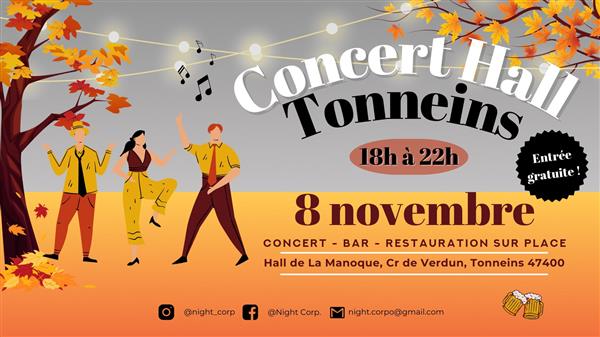 Concert Hall Tonneins Le 8 nov 2024