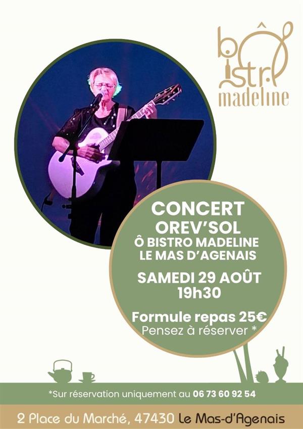 Concert Ô Bistro Madeline - Orev'Sol