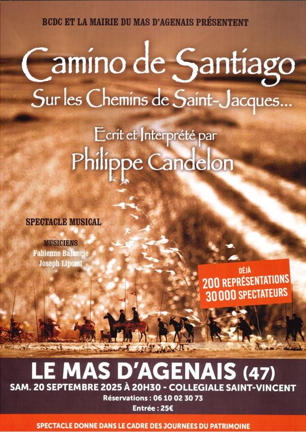 Spectacle musical "Camino de Santigo Sur les Chemins de Saint-Jacques...