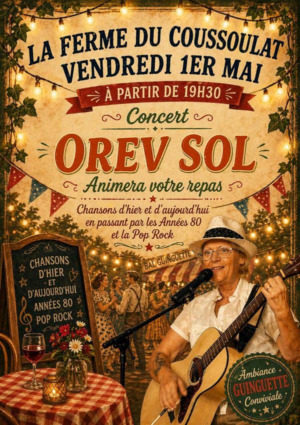 Concert Orev Sol à la Guinguette du Coussoulat