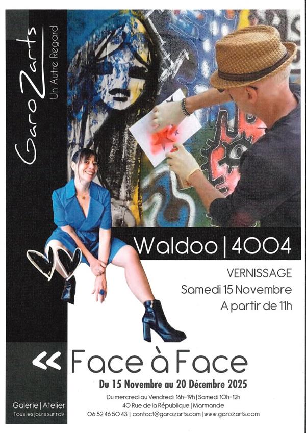Exposition de Waldoo et 4004 "Face à Face" à GaroZarts