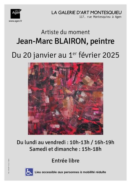 Jean-Marc Blairon - Exposition de peintures Du 20 janv au 1 fév 2025