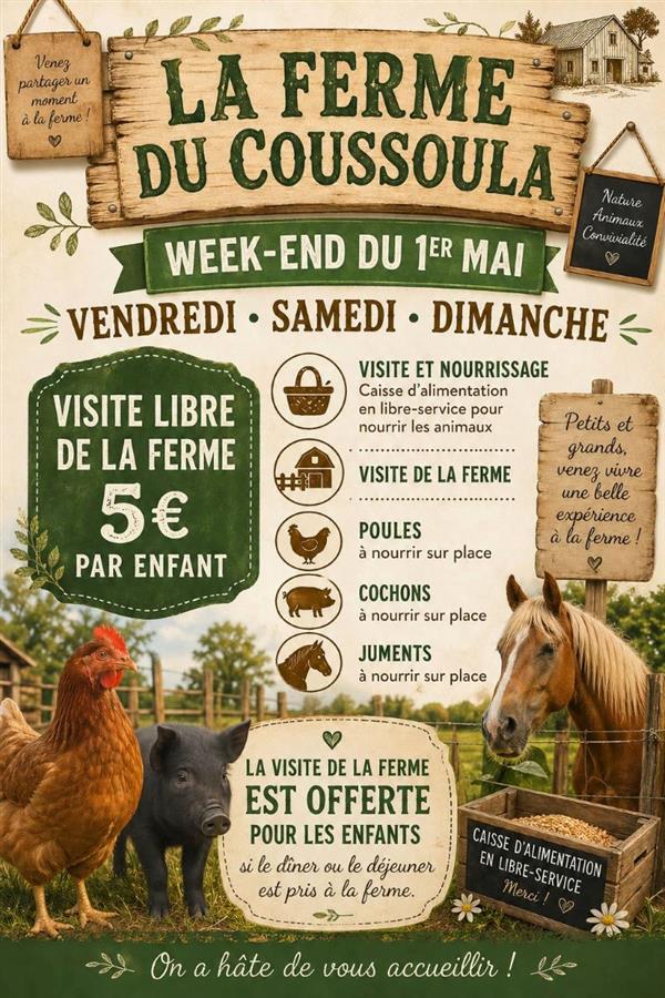 Week-End du 1er mai à la Ferme du Coussoulat
