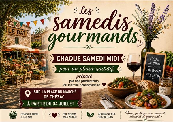 Les samedis gourmands du marché de Thézac