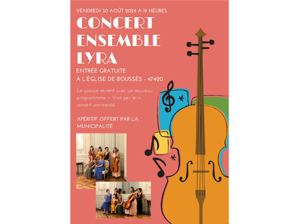 Concert ensemble Lyra Le 30 août 2025