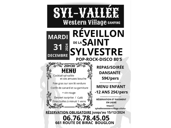 Réveillon de la Saint Sylvestre Le 31 déc 2024