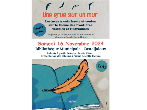 Lecture " une grue sur un mur" Le 16 nov 2024