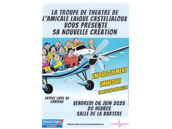 Théâtre : Embarquement immédiat un avion sans elle !
