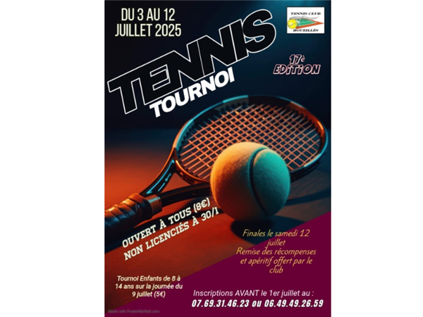 Tournoi simple de tennis 17e édition 