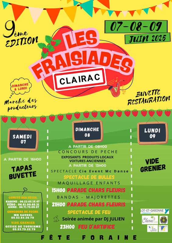 Les Fraisiades de Clairac, fête de la fraise et des produits locaux