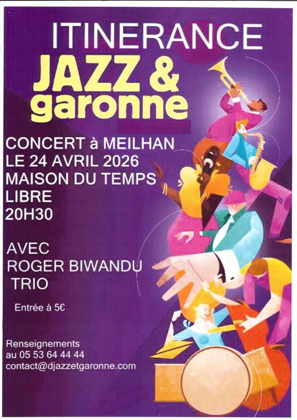 Itinérance Jazz et Garonne - Concert Jazz avec Roger Biwandu Trio