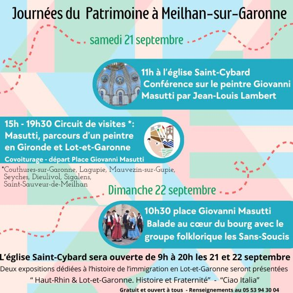 Journées Européennes du Patrimoine à Meilhan... Du 21 au 22 sept 2024