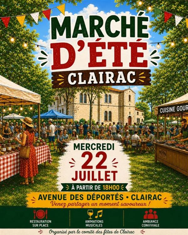 Marché d'été à Clairac