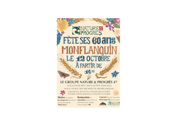 Nature et progrès fête ses 60 ans à Monflanquin Le 12 oct 2024